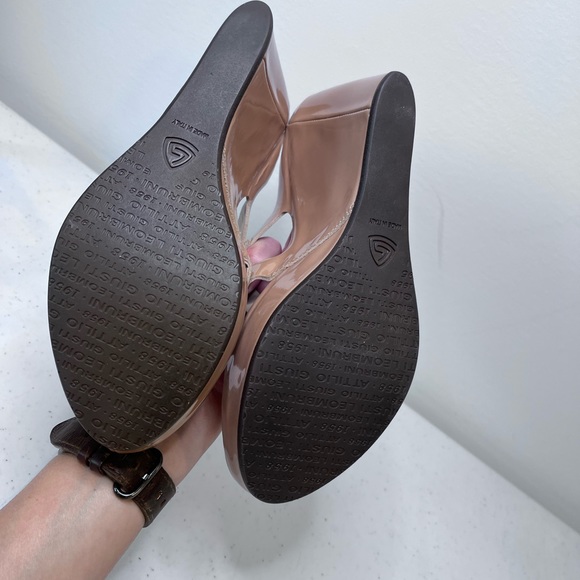 Gorgeous AGL Nude Platform Leather Sandals Women 38 - Picture 6 of 10